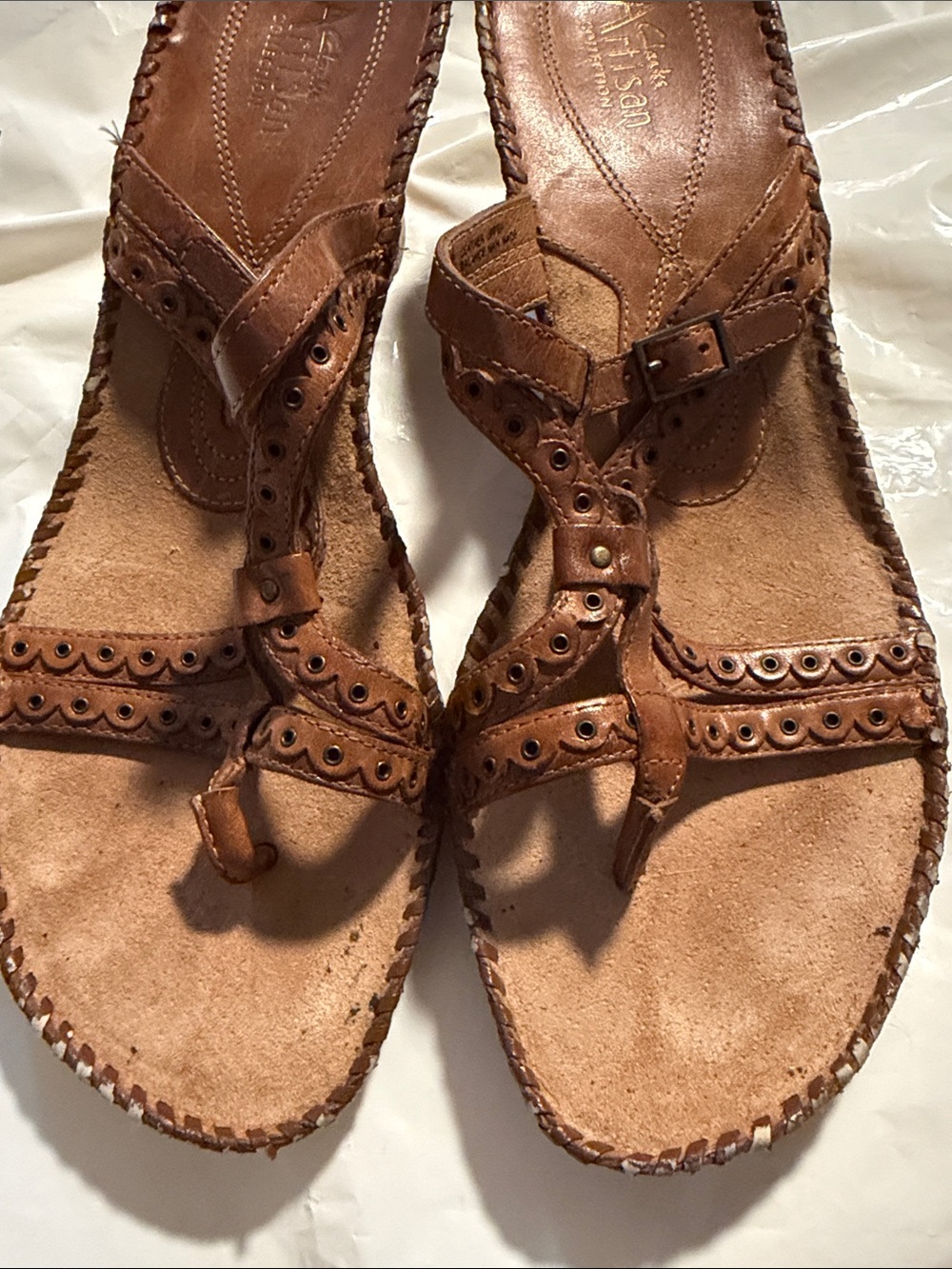 Clarks sandals brown leather - Picture 2 of 7
